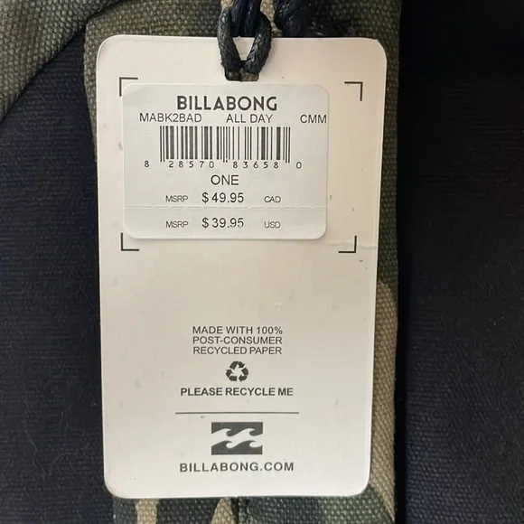 BILLABONG • CAMOUFLAGE • BACKPACK • NWT - Picture 3 of 6